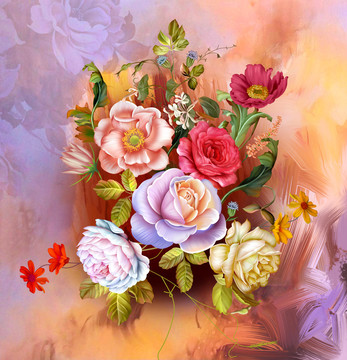 油畫(huà)花卉