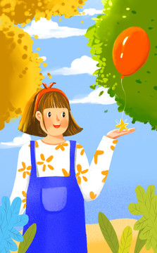 可愛兒童插畫包裝海報