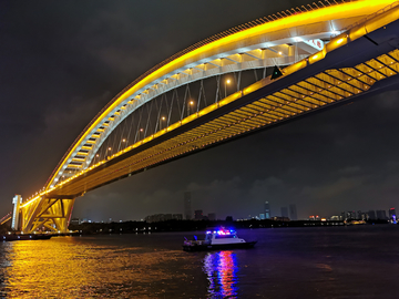 上海卢浦大桥夜景