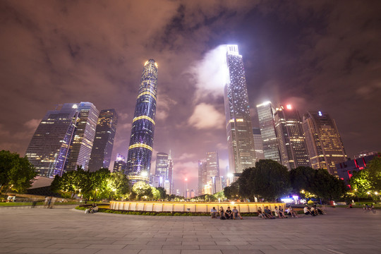 广州珠江新城夜景