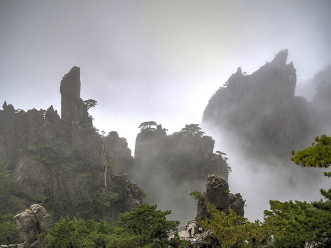 安徽黄山云雾山石