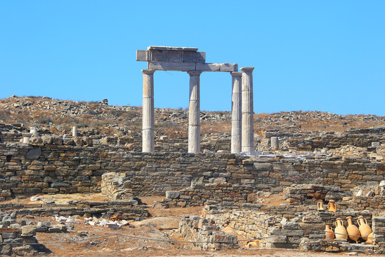 提洛岛古迹神庙大理石