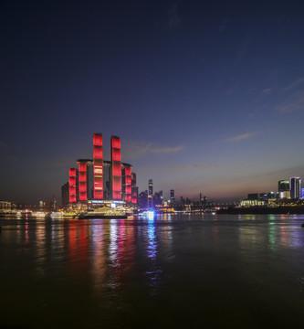 重庆朝天门来福士夜景