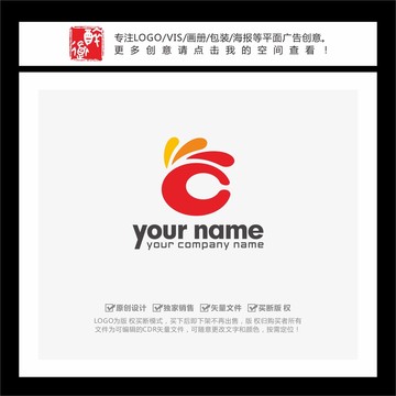 C字母OK手势LOGO