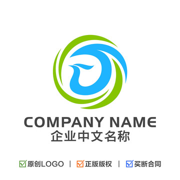 字母D鳳凰LOGO
