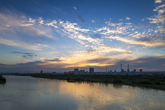 渭河日落