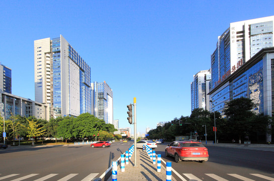 重庆两江新区街道交通