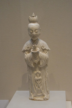 宋代白瓷人形壶