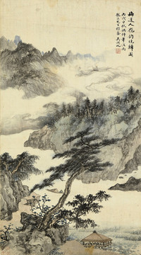 吳湖帆罷釣晚歸
