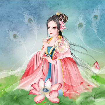 古風(fēng)美人插畫