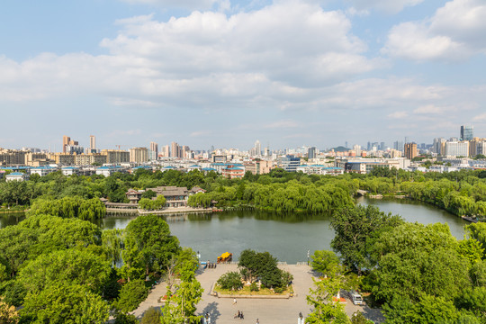 济南大明湖全景大画幅