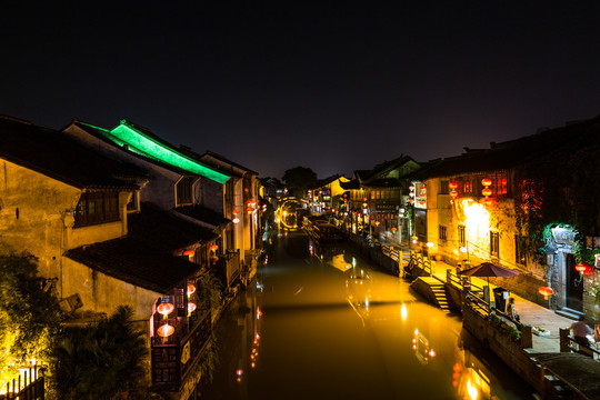 苏州山塘古镇夜景