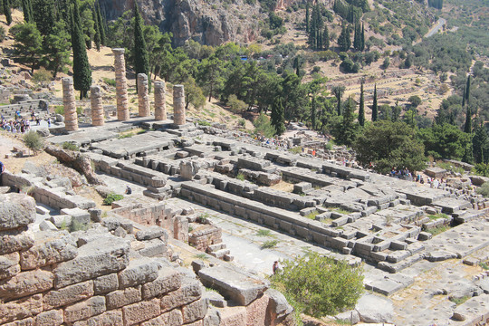古希腊德尔菲神庙遗址遗迹