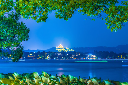 杭州西湖夜景