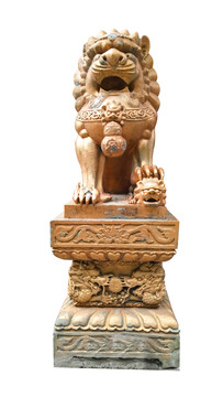 鎏金狮子雕塑