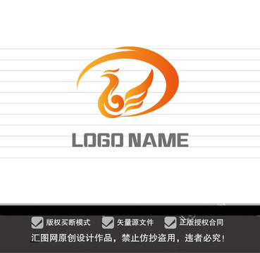 Y和M凤凰图形logo