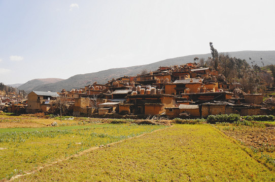 云南红河泸西城子古村土掌房