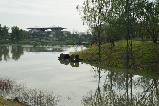 荆州园博园秋景