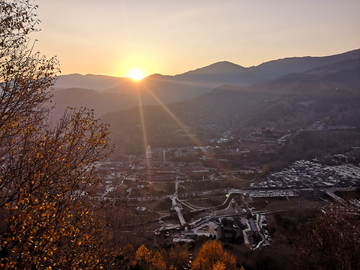 五台山日落