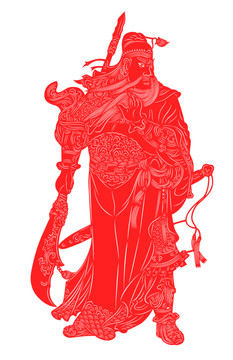 武圣關羽關公剪紙