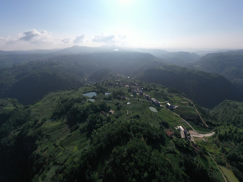 浙江绍兴新昌县穿岩十九峰航拍