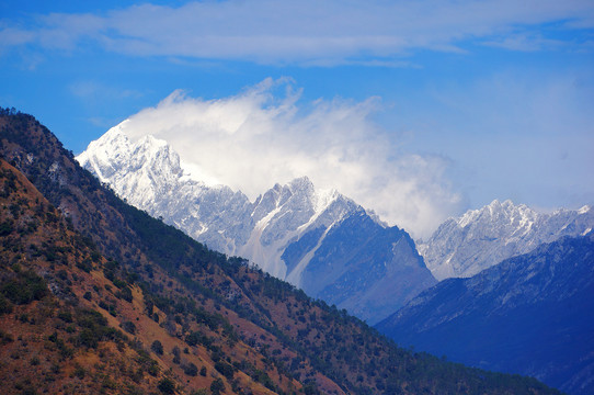 丽江石鼓镇玉龙雪山