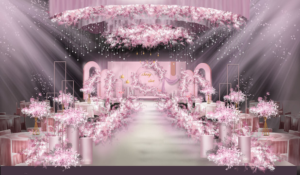 粉色婚禮