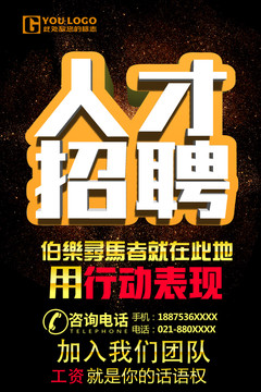 人才招聘促銷海報