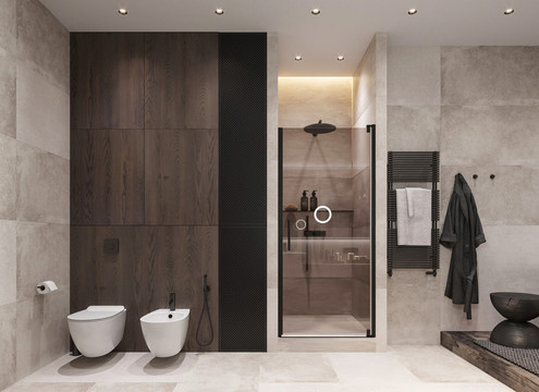 现代极简浴室