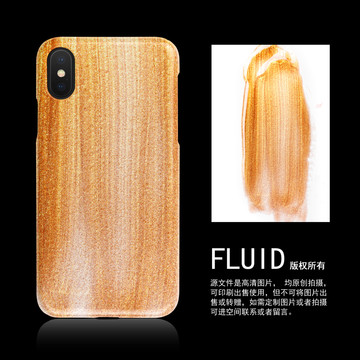金色油彩裝飾手機殼