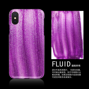 紫色油彩裝飾手機(jī)殼
