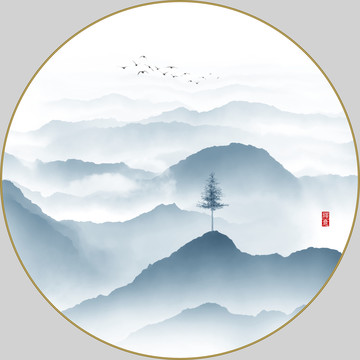 抽象山水画