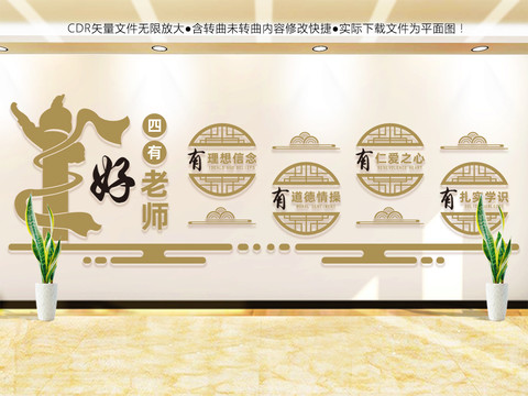 教師文化墻四有老師