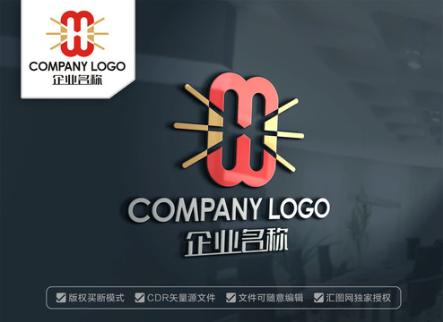 貓咪標(biāo)志MH標(biāo)志HM標(biāo)志設(shè)計