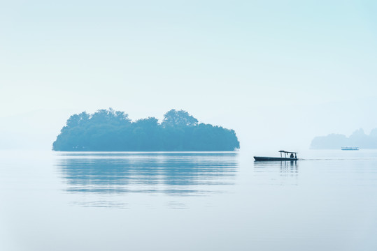 杭州西湖阮墩环碧晨景