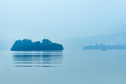 杭州西湖阮墩环碧晨景