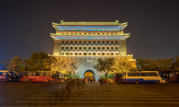 北京正阳门夜景