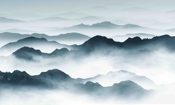 水墨山水畫裝飾畫