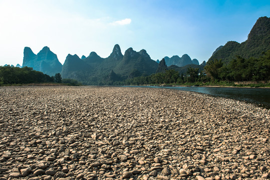 桂林山水漓江漂流无框画