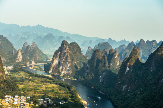 桂林山水喀斯特风景画装饰画