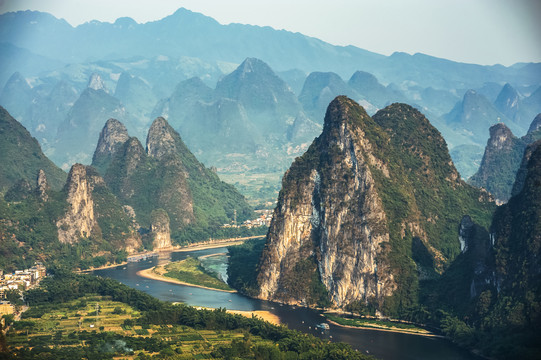 桂林山水喀斯特风景画装饰画