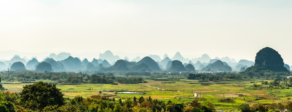 桂林山水喀斯特风景画装饰画