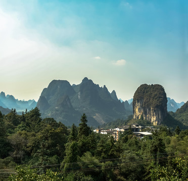 桂林相公山风景画