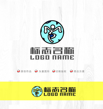 MSP人地球标志科技LOGO