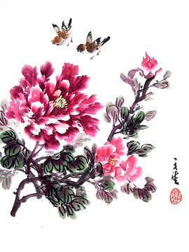原創(chuàng)寫意牡丹
