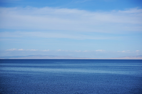 青海湖的湖面