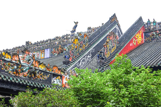 陈家祠彩色屋顶装饰