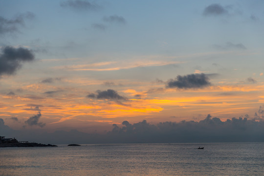 大海日落