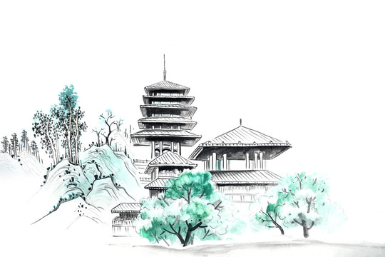 水墨城墻