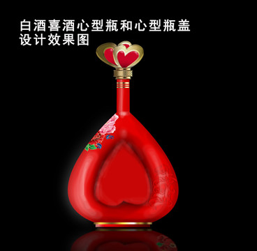 愛心瓶和愛心蓋效果圖
